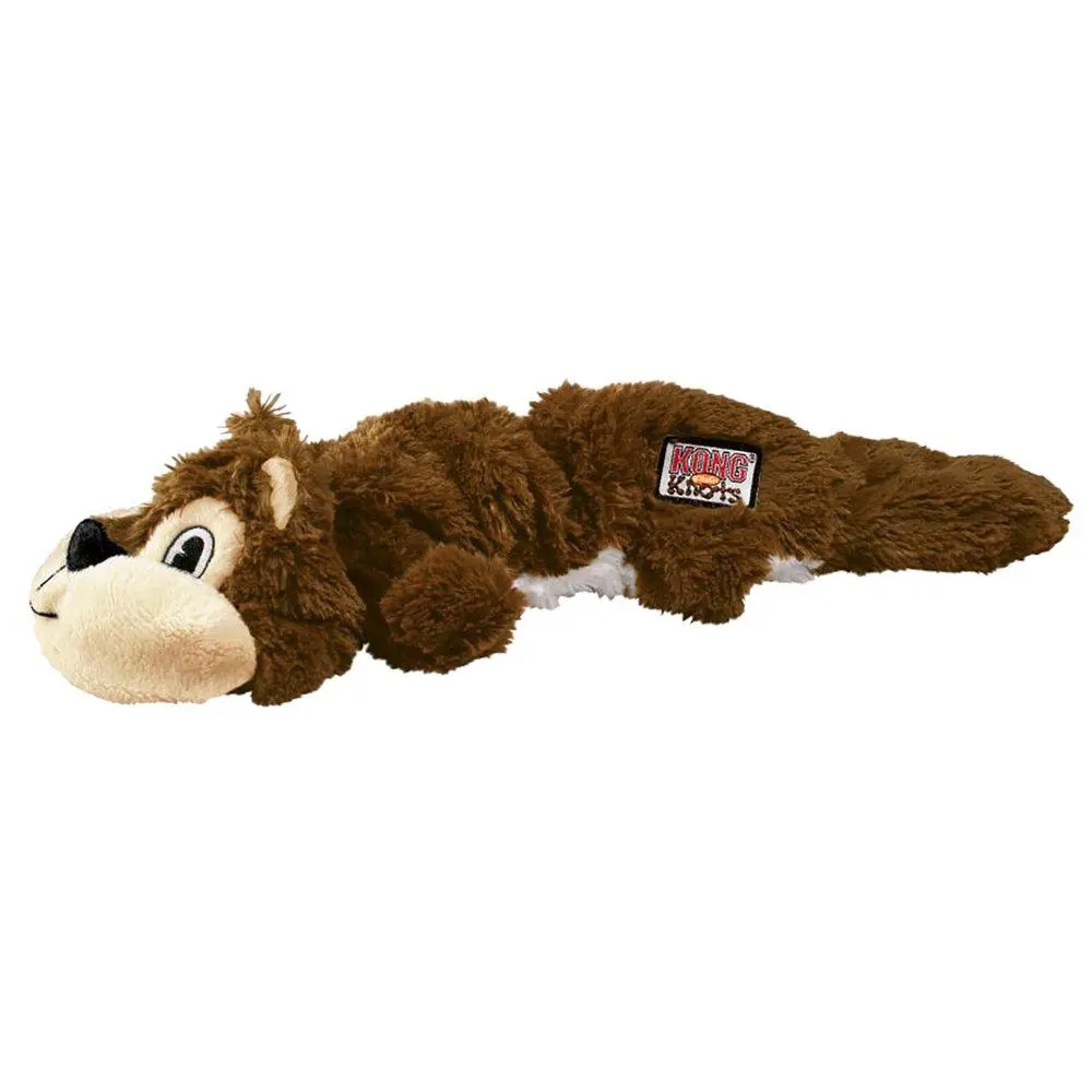 KONG Scrunch Knots Squirrel M/L - egern med reb og squeaker